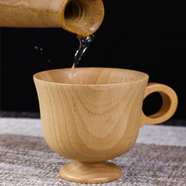 

mugs 300ml classic style natural wood cup japanese wooden beer drinking for party novelty gifts eco-friendly drinkware