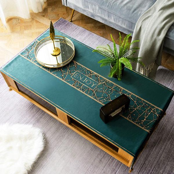 

fashion home nordic style suede fabric cotton and linen armygreen tablecloth table flag tea cover cloth