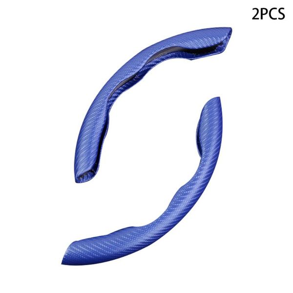 

steering wheel covers 2pcs non-slip replacement carbon fibre leather practical easy install auto car interior decor accessories cover