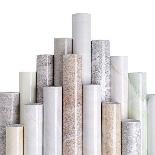 

thick marble pvc waterproof self adhesive stickers furniture cabinet renovation wallpaper cupboard film contact paper wallpapers