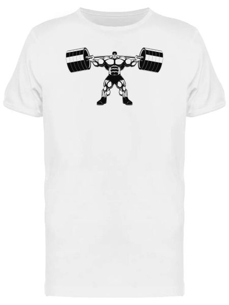 

Strong Muscular Man Lifting Men's Tee -Image by Shutterstock, White;black