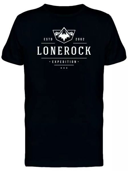 

lonerock 2002 men's tee -image by shutterstock, White;black