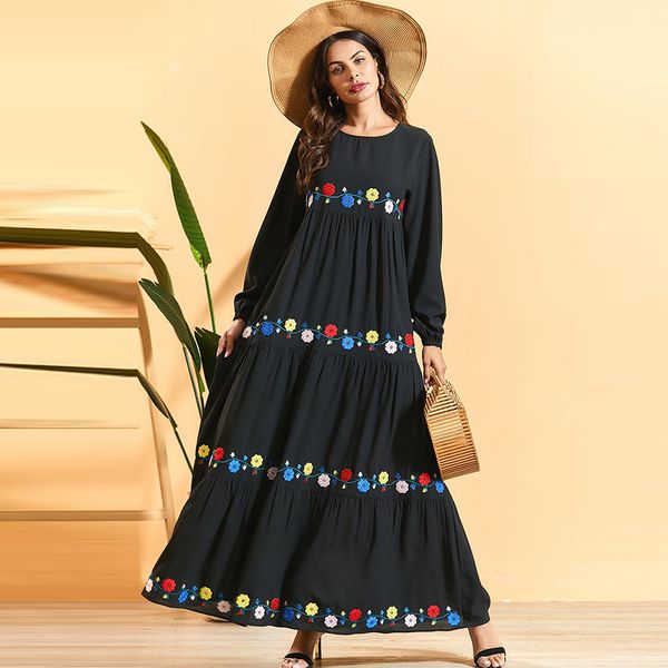 

ramadan eid mubarak black abaya dubai turkey hijab muslim dress islamic clothing african dresses abayas for women kaftan caftan, Red