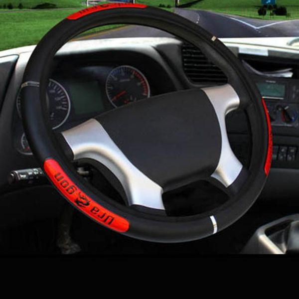 

steering wheel covers 40/42/45/50cm car cover skidproof auto steering- anti-slip embossing leather car-styling for trucks