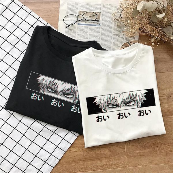 

japan anime boku no mens hero academia cute cartoon eyes print men and women harajuku my school fun costume, White;black