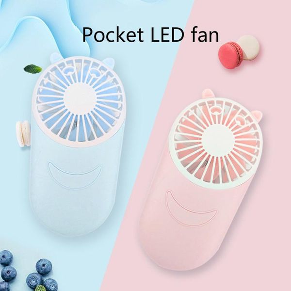 

electric fans pocket to work in an office deskmute cartoon usb charge hold mini-
