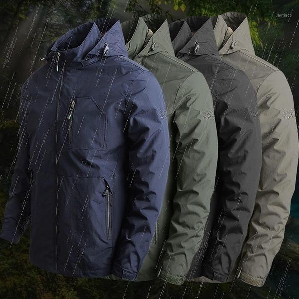 

men's jackets sportswear windbreaker military thin for men solid color streetwear breathable hooded clothing plus size 5xl, Black;brown