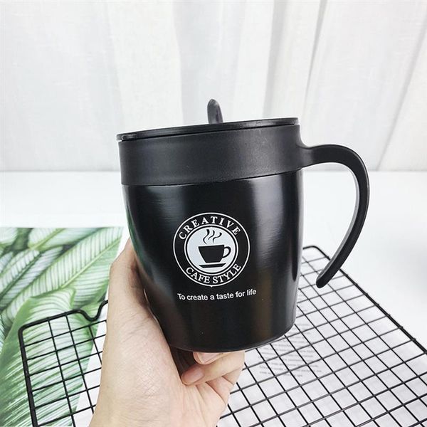 

water bottles 330ml stainless steel handle thermal cup coffee mugs fashion insulation bottle travel mug vacuum flasks