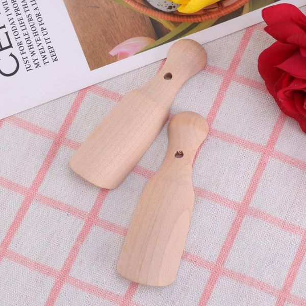 

spoons 2pcs wooden bath salt scoop teaspoon small shovel powder scoops (type)