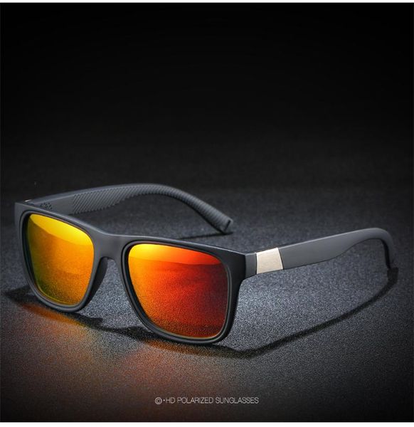 

sunglasses 2021 retro square polarized men vintage hd polaroid lenses car driving fishing sports black frame glasses uv eyewear, White;black