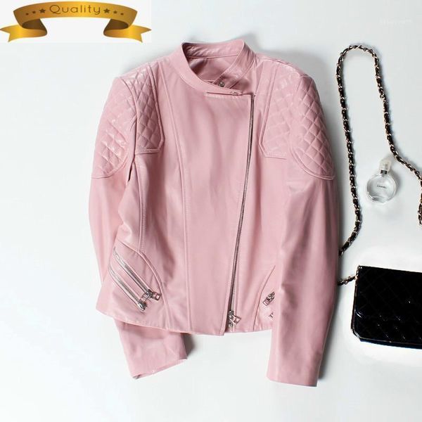 

women leather sheepskin jacket genuine short slim korean real plus size chaqueta mujer yy831 women's & faux, Black