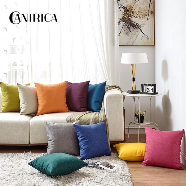 

cushion/decorative pillow cushion cover linen for sofa car decorative pillows bedroom decoration funda cojin home decor solid color