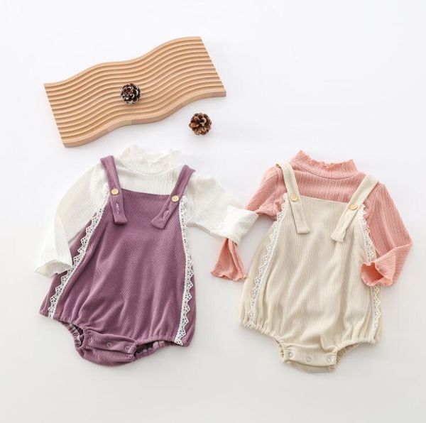 

rompers 2021 girls boys romper cotton autumn fashion babys jumpsuit 6-24 month wu864, Blue