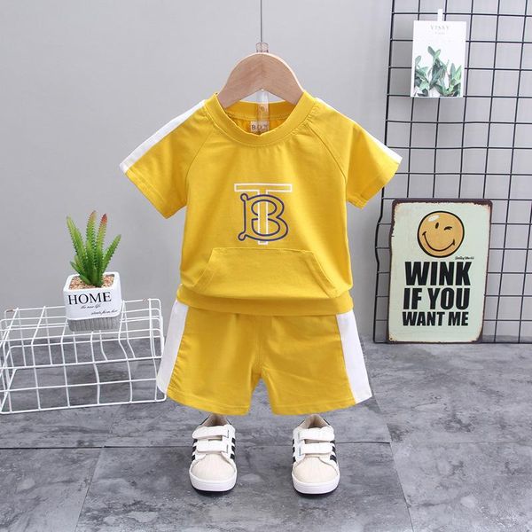 

summer korean cotton boy suit casual letter pullover short-sleeved shorts basketball sports clothing sets, White