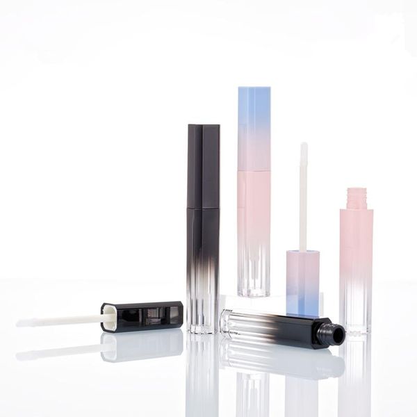 

10/30/50pcs 3.5ml black/pink empty lip gloss tube,square refillable bottles,plastic liquid lipstick packing container storage bottles & jars