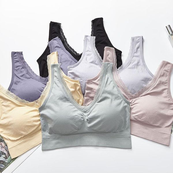 

yoga outfit girls plus fat version bra lace tube beauty back size wrapped chest furniture sports underwear ladies sleep wear women