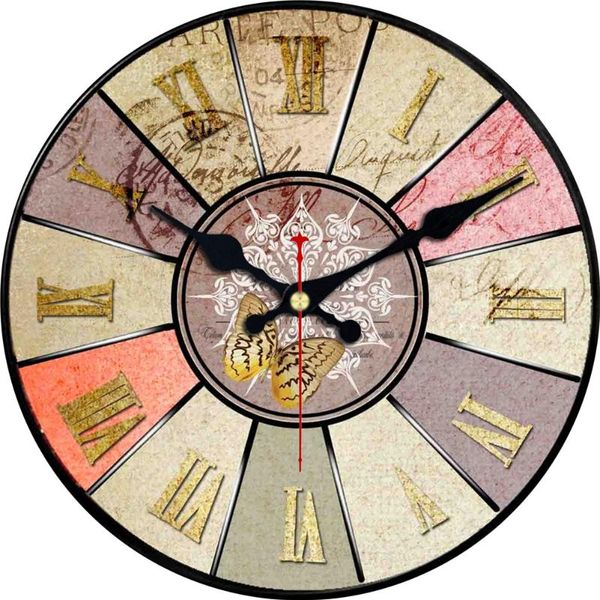 

retro office kitchen home coffee shop bar decor large wall clock antique timer european vintage rustic wooden clocks