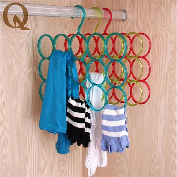 

hangers & racks eco-friendly 5-hole ring rope slots holder hook scarf wraps shawl storage hanger for clothes receive