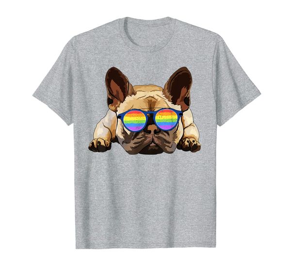 

french bulldog lgbt sunglasses tshirt funny lgbt pride gifts, White;black