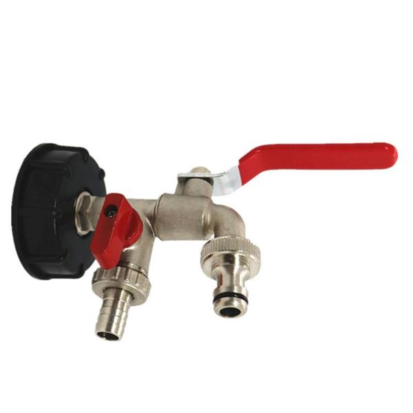 

watering equipments ibc tank adapter s60x6 brass tap faucet connector replacement parts with dual heads to garden hose fitting oil fuel wate