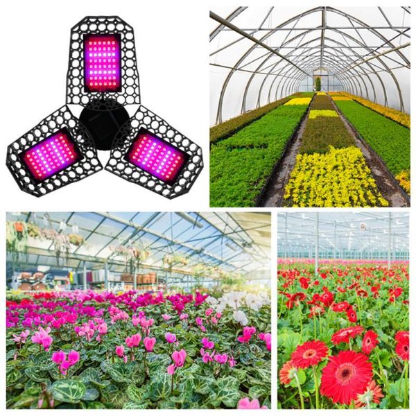 

108/126/144 led e27 plant growth light deformation fan shape folding grow lamp red and blue spectrum indoor lights