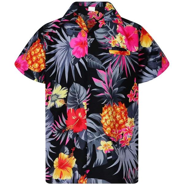 

floral hawaiian aloha shirt 2021 men summer short sleeve blouse quick dry beach wear casual button down vacation clothing a50 men's shi, White;black