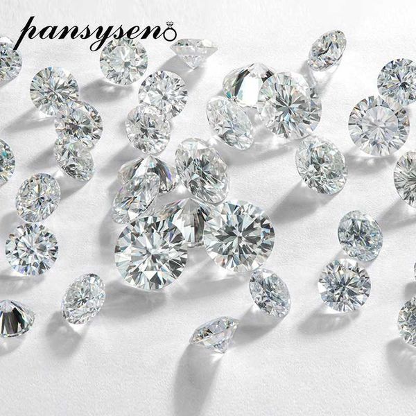 

pansysen real 100% moissanite diamond 2.0 carat 8mm vvs1 d color loose gemstones round cut for ring diy jewelry with certificate h1015, Black