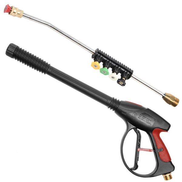 

water gun & snow foam lance high pressure washer power spray-gun 4000psi .m22 14mm car gun+50cm extension hose replacement wand