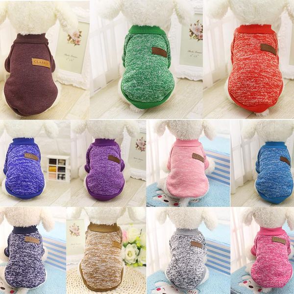 

dog apparel clothes for small dogs soft pet sweater clothing winter classic outfit ropa perro