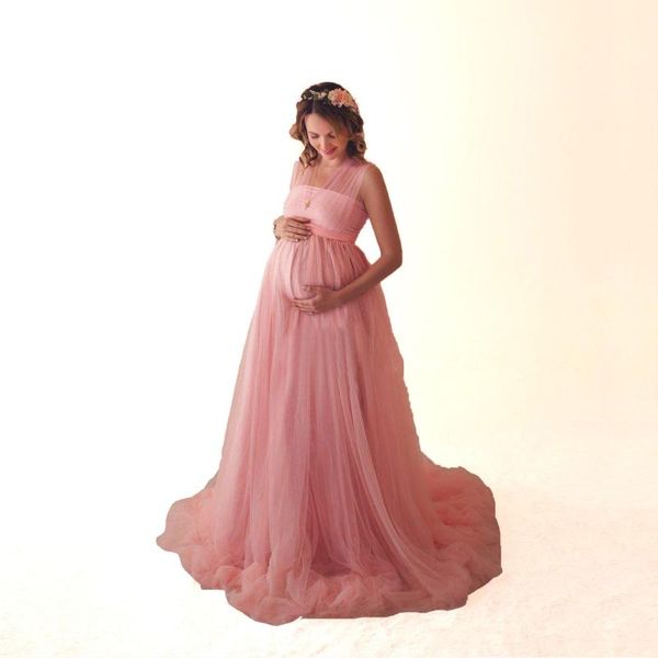 

women pregnant maternity dress for pography po shoot summer sling long pregnancy clothes banquet elegant dres dresses, White