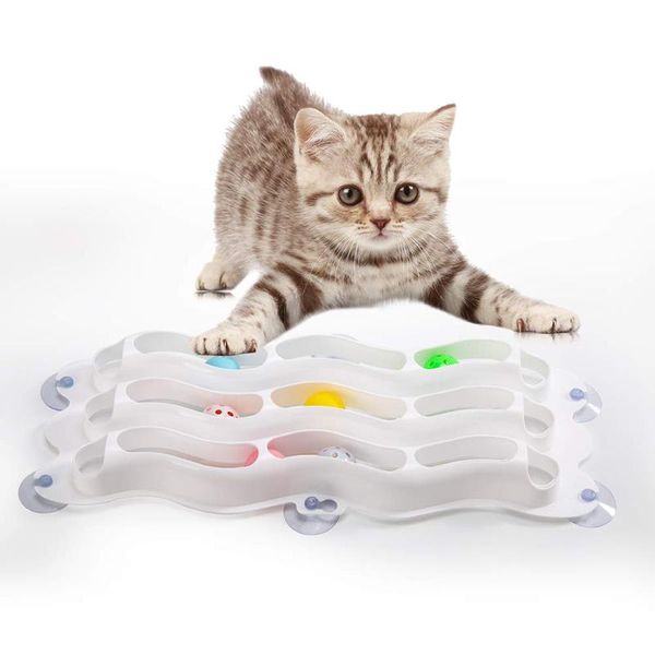 

cat toys interactive toy window sucker 3 layer funny training fun and exercise for kitten puzzle plastic