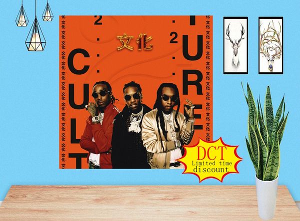 

002 culture ii migos music album cover silk art print