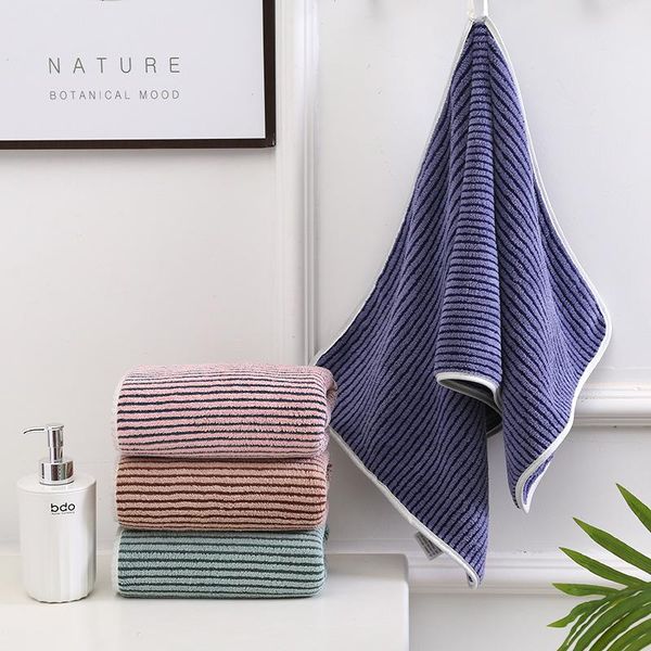

towel coral fleece deep striped velvet absorbent thick soft bathroom towels comfortable facial wipes bath shower
