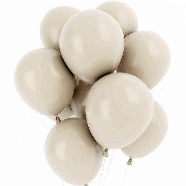 50Pcs Palloncini di sabbia bianca 10 pollici Baby Shower Balloon Retro Sage Green Khaki Dusty Pink Helium Air Globos per la festa di compleanno Deco W220216