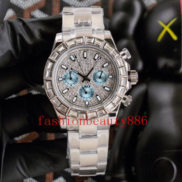 

mens watch fully automatic mechanical watches 43mm stainless steel strap original clasp three colors available waterproof high quality, Slivery;brown