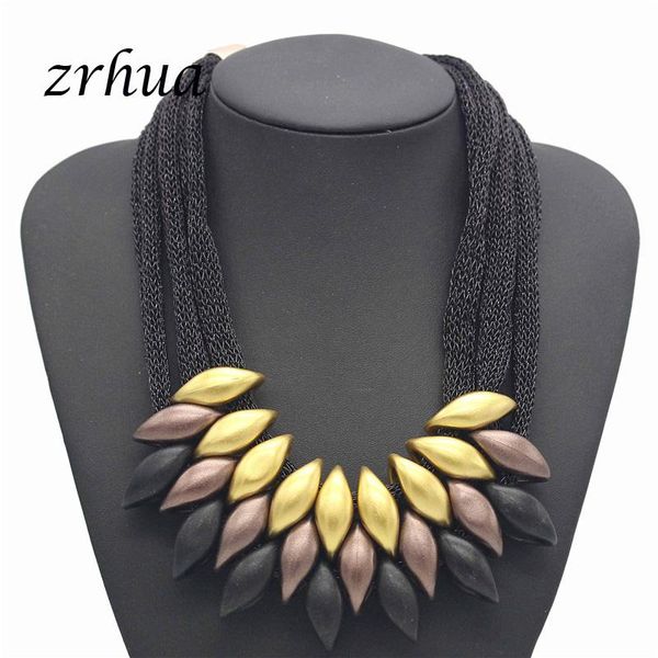 

pendant necklaces zrhua big exaggerate women necklace statement & pendants ethnic vintage for jewelry christmas gifts, Silver