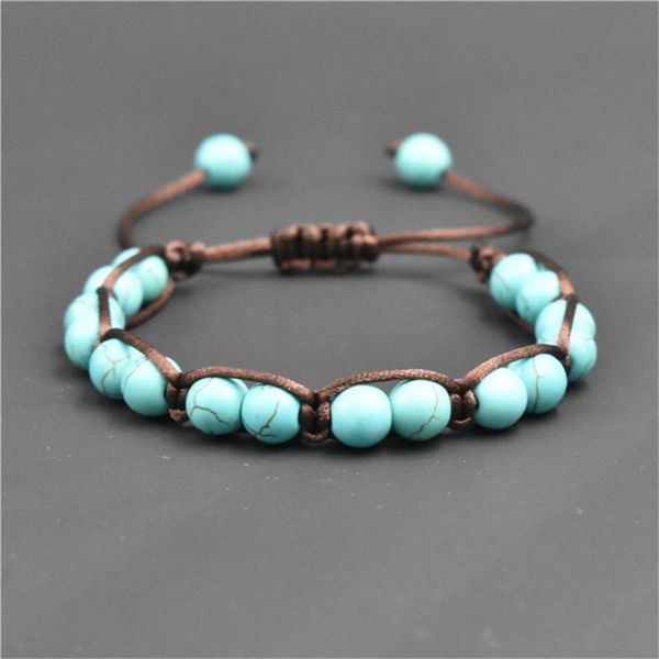 

charm bracelets fashion jewelry gift beads wrist chain woven bracelet blue turquoise bangle, Golden;silver