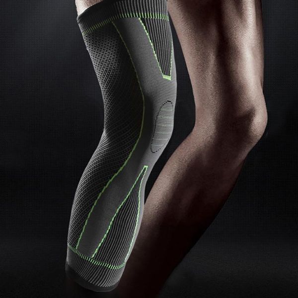 

elbow & knee pads knitted breathable kneecovers men women outdoor sports cycling bandage thigh cover protector fitness kneepads, Black;gray