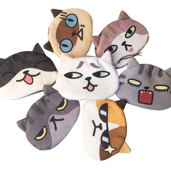 

coin purses women cute print cat face girl plush purse change bag wallet, Red;black