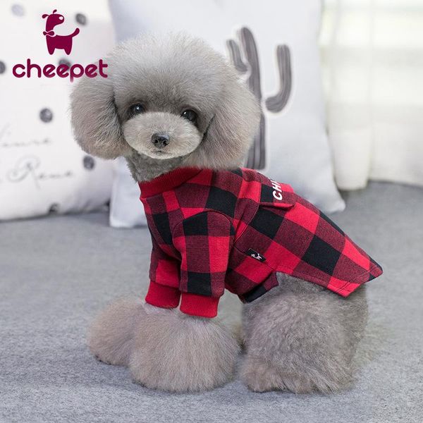 

dog apparel plaid shirts pet clothes fashion thermal clothing dogs super small costume cotton chihuahua print winter red boy mascotas