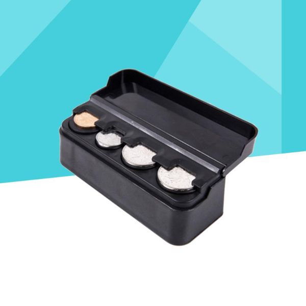 

car organizer coin box loose change storage case money bank holder (black)