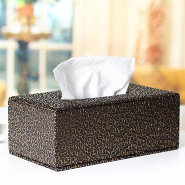 

tissue boxes & napkins deskhome pu leather box napkin holder exquisite fashion magnetic decoration carved office rectangular car el