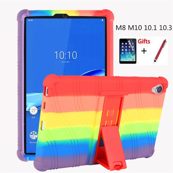 

case for lenovo tab m8 kids friendly soft silicon+pc stand cover for lenovo lenovo tab m10 fhd plus 10.3 tb-x606/x306/x505/x605