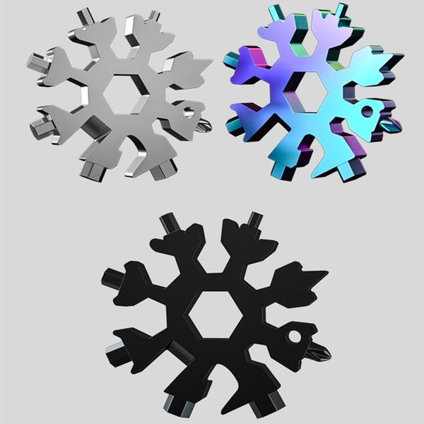 

tools bicycle repair 18 in 1 mini snowflake multi pocket tool spanner hex wrench screwdriver camp survive outdoor hike key ring