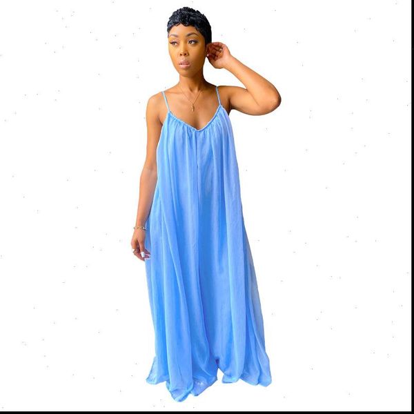 

womens jumpsuits summer women pleated backless chiffon loose wide leg pants jumpsuit rompers drop good quality, Black;white