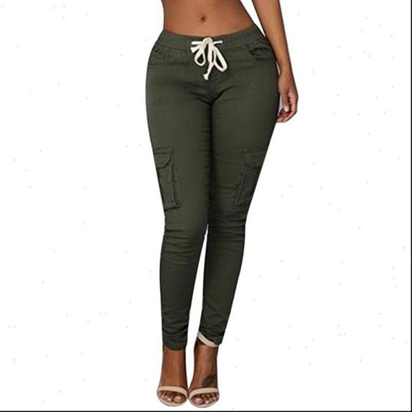 

womens capri women pants spring high waist casual solid pencil multi pockets plus size straight slim fit trousers, Black;white