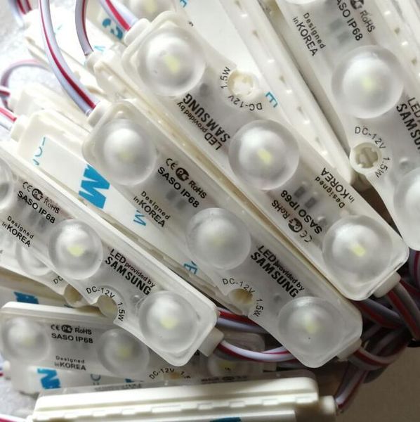 

samsung chip smd 5730 3 led injection module 12v with lens waterproof ip68 1.5w white sign shop banner channel letters modules