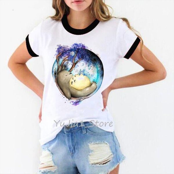 

vintage harajuku kawaii no face mens t shirt and women totoro femme miyazaki hayaoanime cartoon spirit away funny, White;black