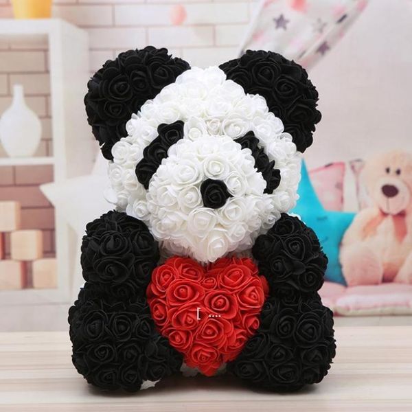 40cm Rose Teddy Bear Artificial Flower Strings Decoração Rose Bear Wedding Casamento Dia Valentim Presentes Decoração Festa Favor Mar Navio Mar RRB12043