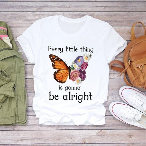 

and women watercolor butterfly floral mens t shirt cartoon womens aesthetic 90s ladies print lady shirts graphic female tee, White;black